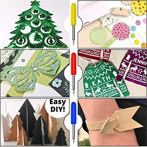 Hadwoer 50PCS Replacement Cutting Blades for Cricut Explore Air 2/Air 3/Maker/Maker 3, Includ 10PCS Fine Point Blade, 30PCS Standard Blaeds and 10PCS Hadwoer