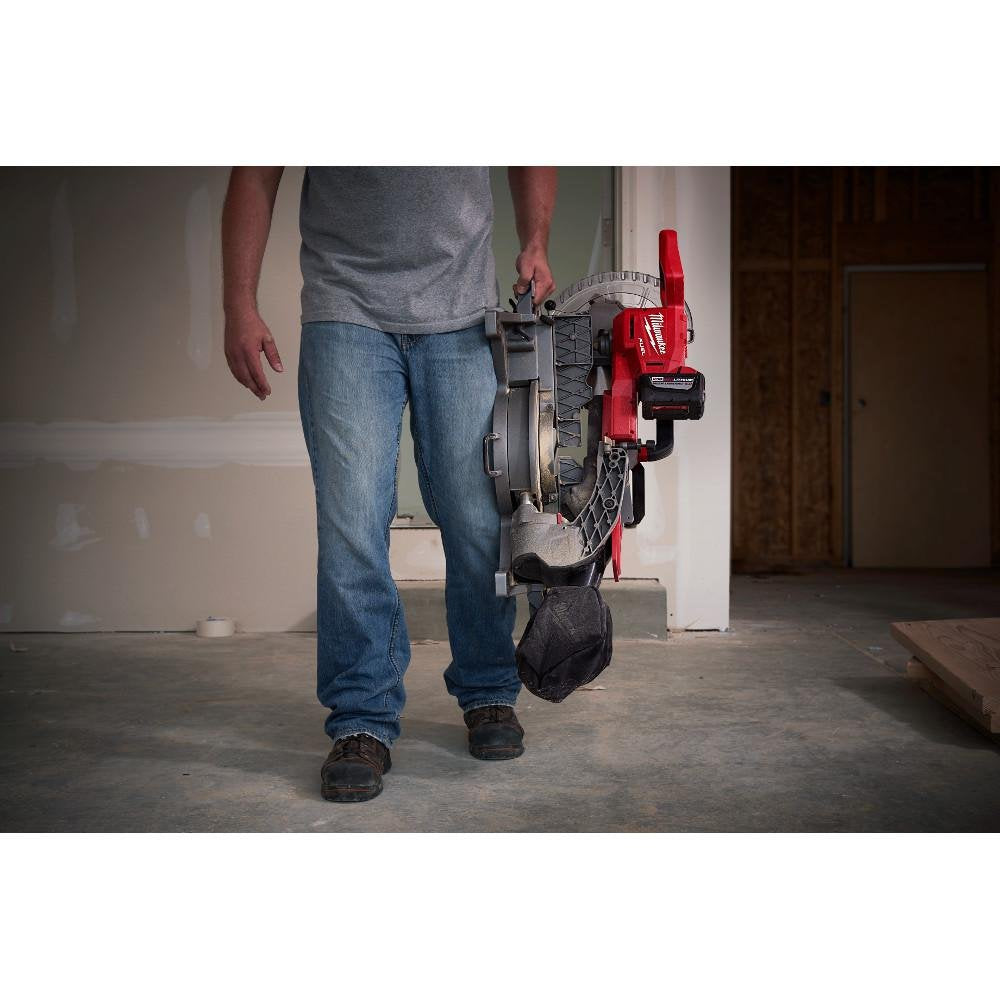 Milwaukee M18 18-Volt FUEL Lithium-Ion Cordless Brushless 10 in. Dual Bevel Sliding Compound Miter Saw Kit