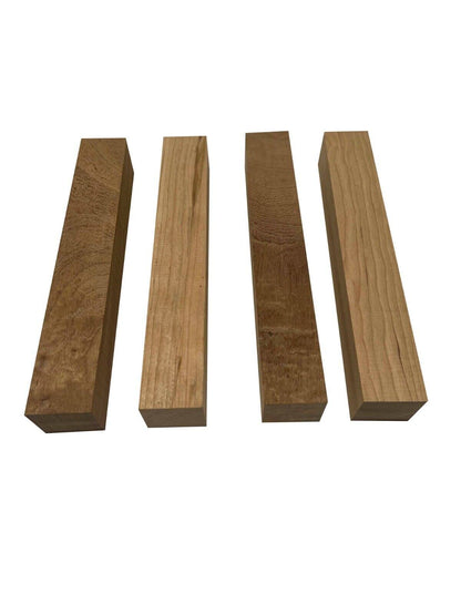 Pack of 4, Sapele, Cherry Turning Wood Blanks 2" X 2" X 30" Suitable Wood Pieces for Wood Crafts and Projects