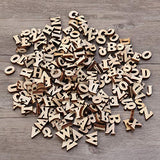 SEWACC Kids Toys Wood Crafts Unfinished Wood Alphabet Letters 200pcs 15mm English Letters Wooden Slice Unfinished Wood Crafts for DIY Craft SEWACC