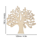 20pcs Blank Wooden Family Tree, Wood Cutout Unfinished Wood Crafts Tree Embellishments for Family Tree Weddings Christmas Ornaments HERCHR