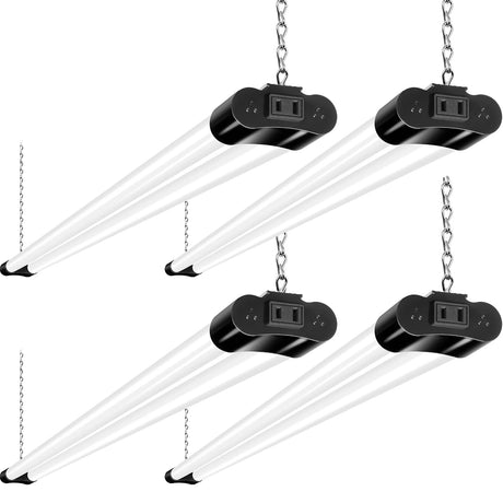 hykolity Linkable LED Shop Light for Garage, 4400lm, 4FT 42W Utility Light Fixture, 5000K Daylight LED Workbench Light W/Plug [250W Equivalent] hykolity