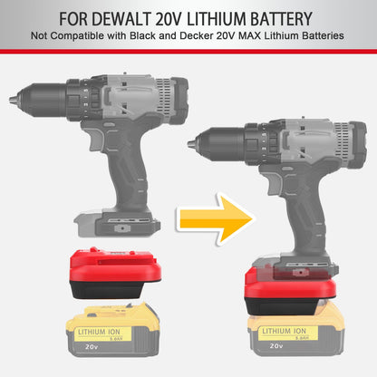 LIVOWALNY Battery Adapter 20v for Craftsman V20 Cordless Tools Blower, Drill to Works for DeWalt 20V MAX Lithium Batteries, to Works for Milwaukee - WoodArtSupply