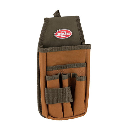 Bucket Boss - Utility Pouch with FlapFit, Pouches - Original Series (54170), Brown - WoodArtSupply