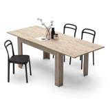 Mobili Fiver, Easy, Extendable Dining Table, Oak, Made in Italy Mobili Fiver