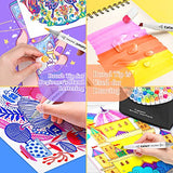 Caliart Alcohol Brush Markers, 51 Colors Dual Tip Artist Brush & Chisel Tip Sketch Art Alcohol Markers for Kids Adult Halloween Books Painting Caliart