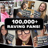 Oven Bake Polymer Clay Set 48 Colors Modeling Clay Sculpting and Starter Bake Clay Kit Baking and Colored Professional Molding Bulk Packs for Making HIPPIE CRAFTER