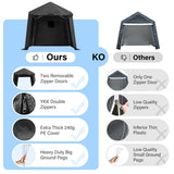 ADVANCE OUTDOOR 10X20 ft Carport Heavy Duty Outdoor Patio Anti-Snow Portable Canopy Storage Shelter Shed with 2 Rolled up Zipper Doors & Vents for ADVANCE OUTDOOR