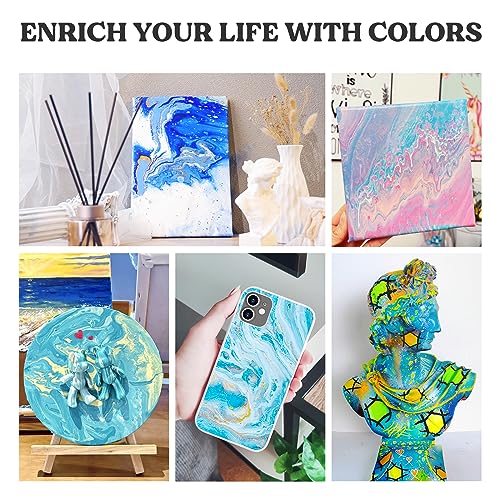 LET'S RESIN 17OZ/500ML Split Cup with Handle, Thicken & Easy Clean Split Cups for Paint Pouring with 5 Channels, Silicone Reusable Fluid Art Split LET'S RESIN