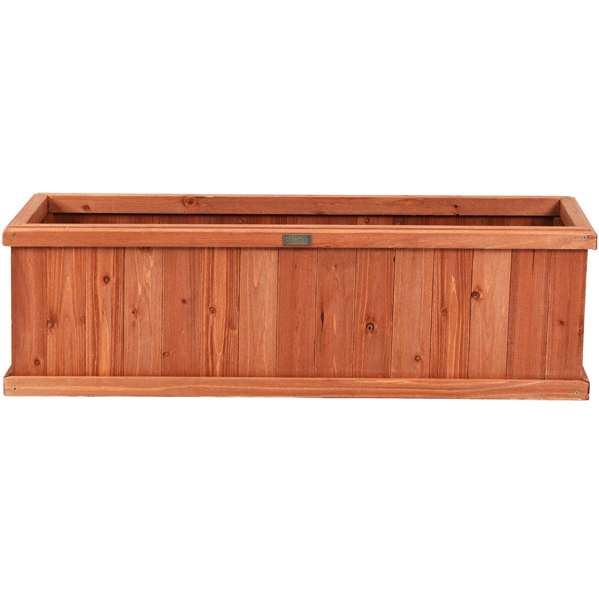 Giantex Raised Garden Bed Flower or Vegetable Planter Window Mounted Plant Box for Garden, Yard Wood Box for Planting (40" LX12 WX12 H) - WoodArtSupply