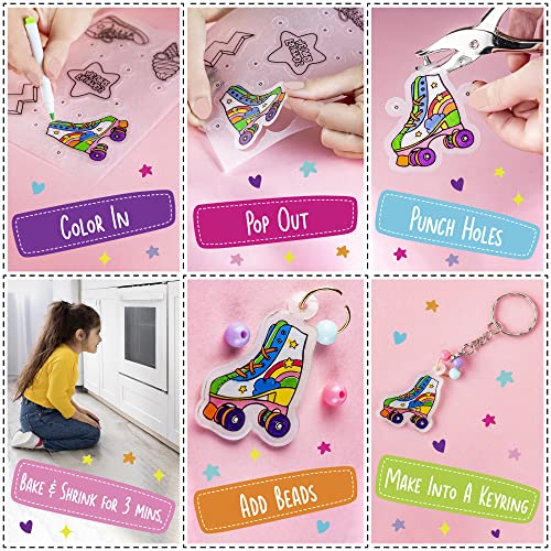 GirlZone Good Vibes DIY Jewelry Kit, Girls Jewelry Making Kit with Beads,  Girls' Jewelry Tools and Clay to Make Charms, Fun Crafts for Girls Ages 8-12