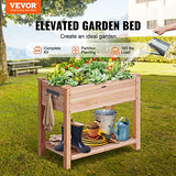 VEVOR Raised Garden Bed 34x18x30in with Sturdy Legs, High End Natural Fir Wood Planter Box Elevated Planting Stand for Backyard/Garden/Patio/Balcony VEVOR