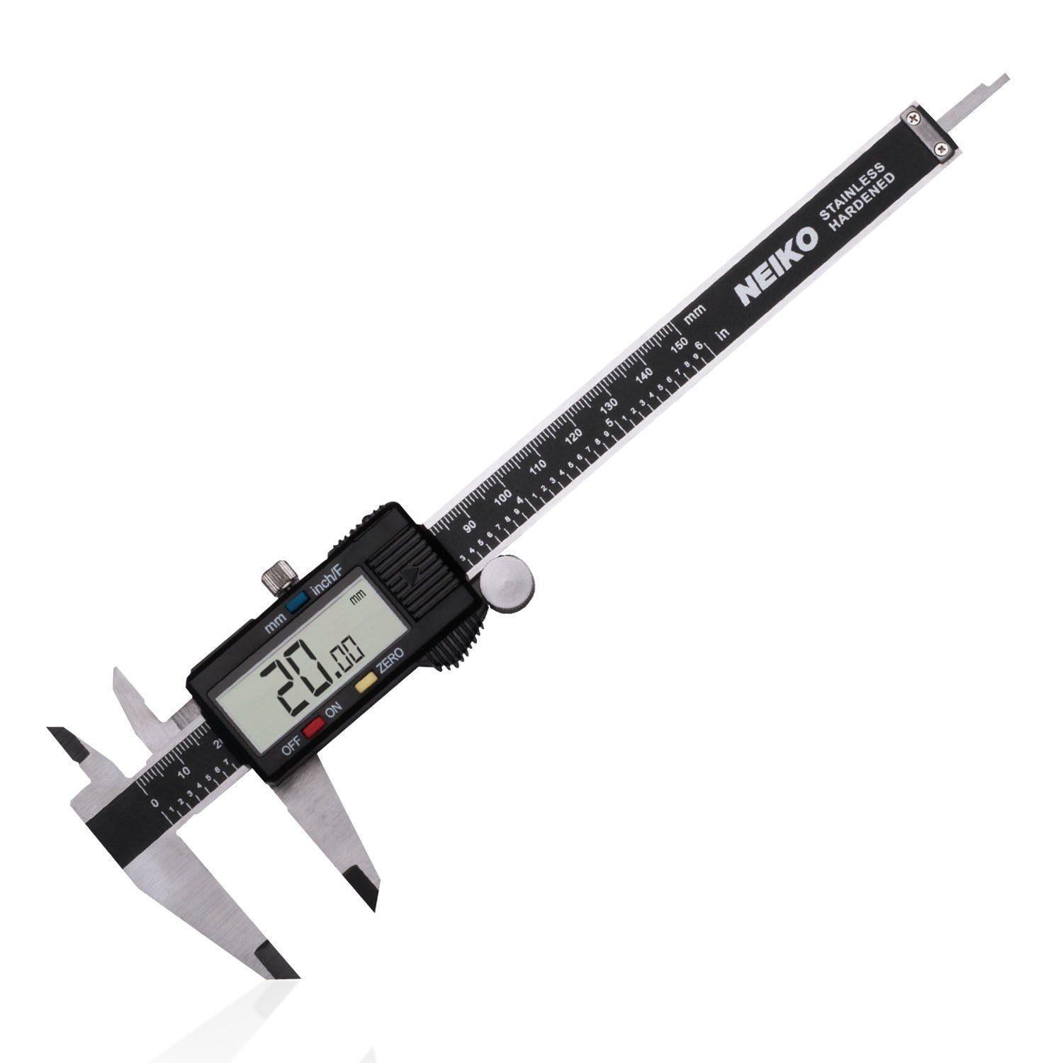 NEIKO 01407A Electronic Digital Caliper | 0-6 Inches | Stainless Steel Construction with Large LCD Screen | Quick Change Button for NEIKO
