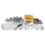 DEWALT Mechanics Tools Kit and Socket Set, 142-Piece, 1/4 & 3/8" Drive, MM/SAE (DWMT73802) DEWALT
