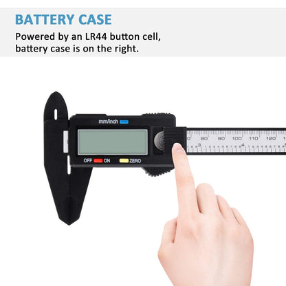 Digital Caliper, Adoric 0-6" Calipers Measuring Tool - Electronic Micrometer Caliper with Large LCD Screen, Auto-Off Feature, Inch and Millimeter - WoodArtSupply