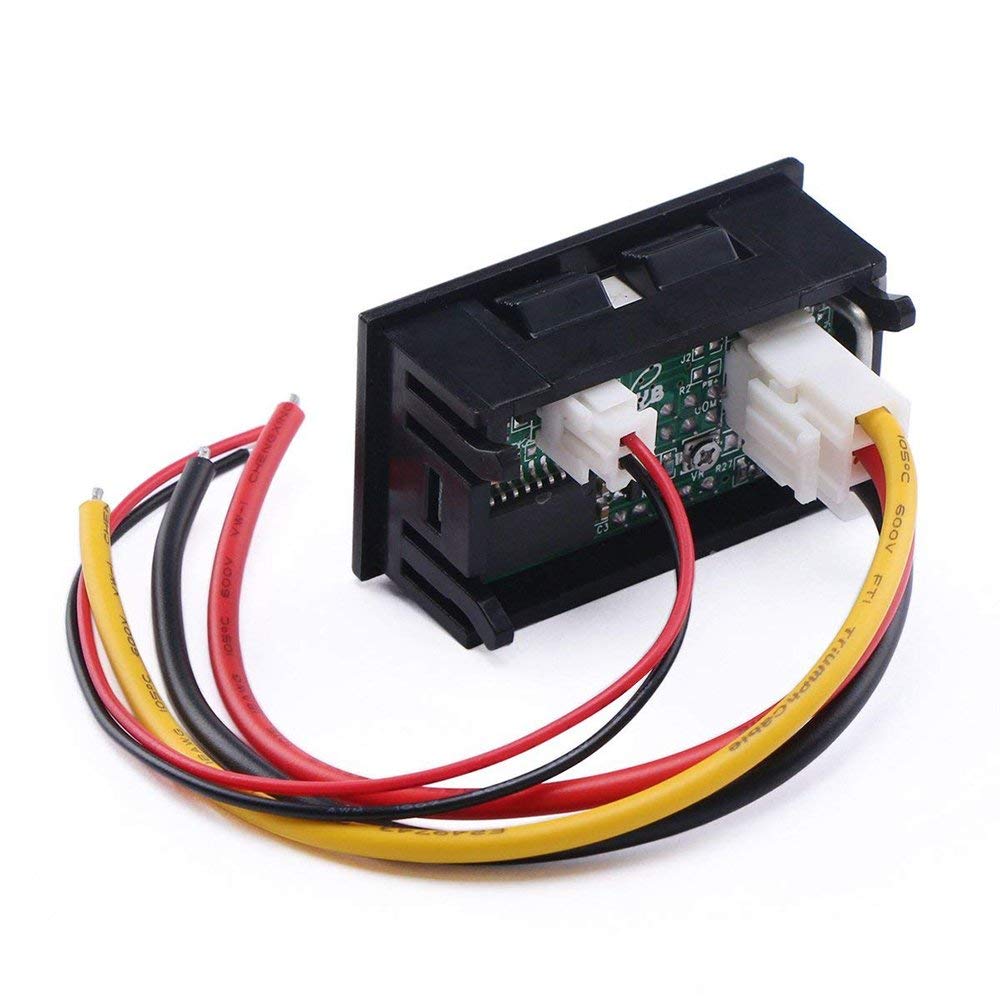 Eiechip LED Digital Voltmeter Ammeter, Mini DC Digital Multimeter 100V 10A, Blue Red LED Amp Dual Digital Display Volt Meter Gauge, Car Current WOWOONE