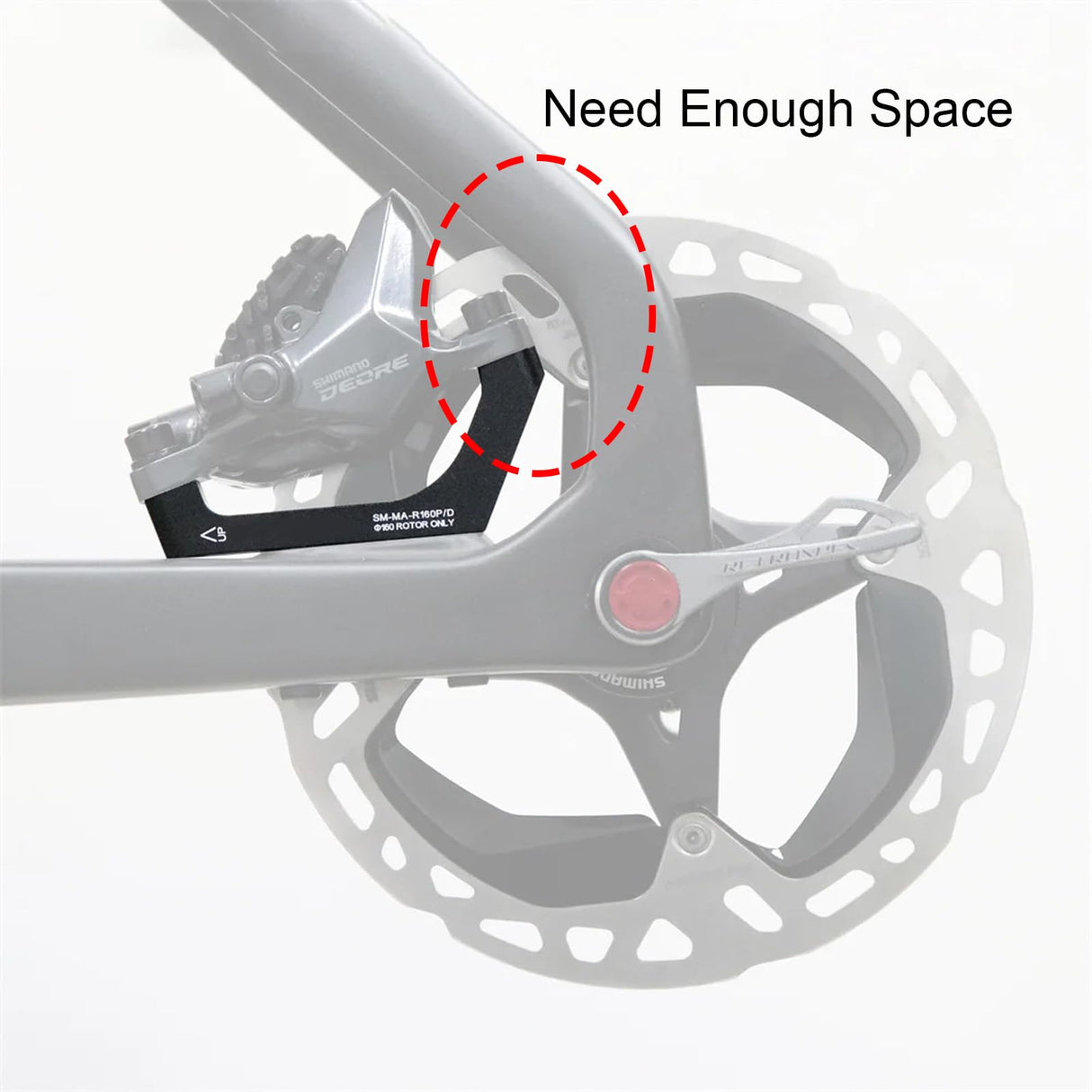CooMeng SM-MA-F160P/D R160P/D Flat Mount to Post Mount Brake Caliper Adapter for 160mm Rotors Road Disc Brake FM to PM CooMeng