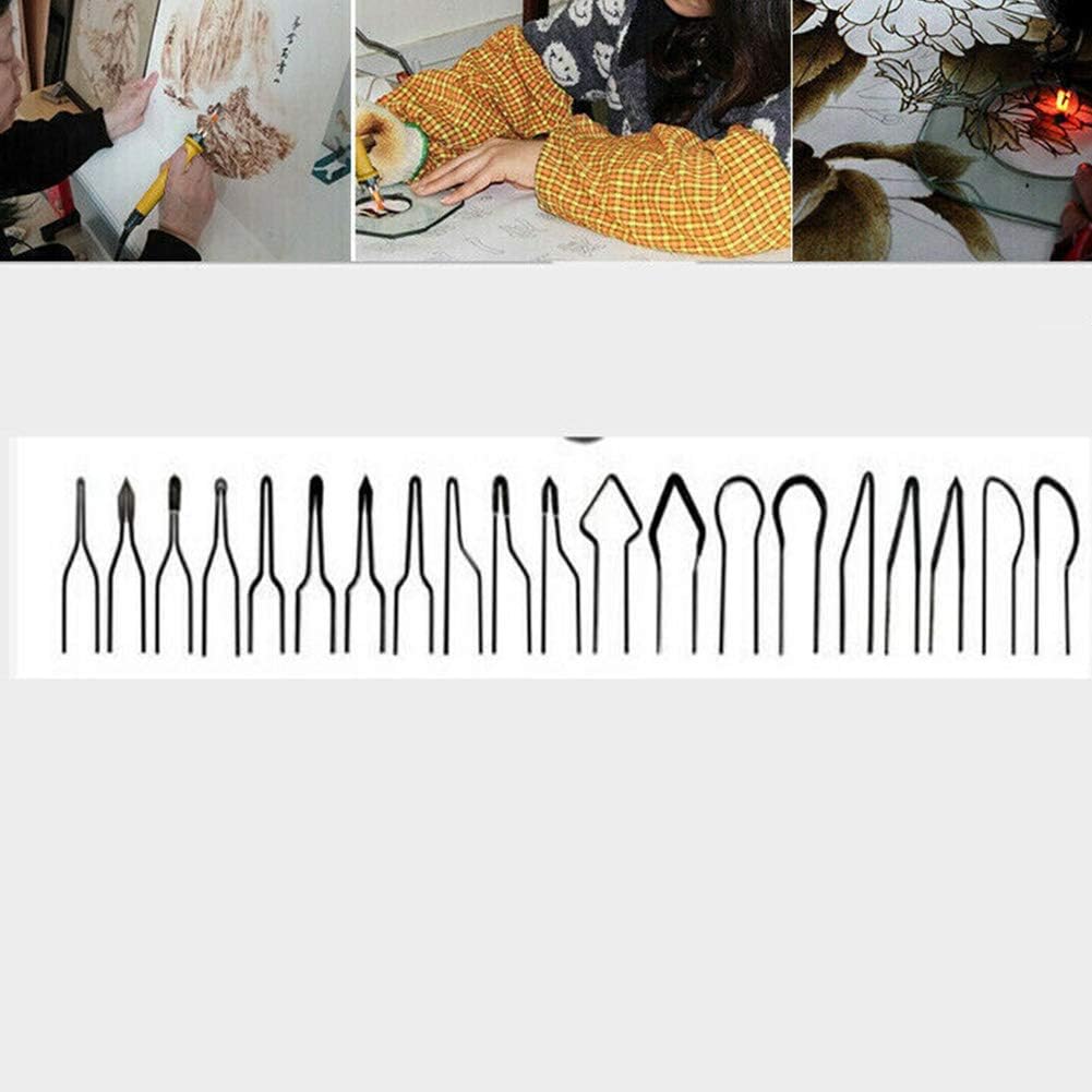 23pcs Wire Wood Burning Tips, Pyrography Tip Nibs Kit, Wood Burner Set Tool For 30-50w Adjustable Wood Burning Machine Pyrography Machine RICH