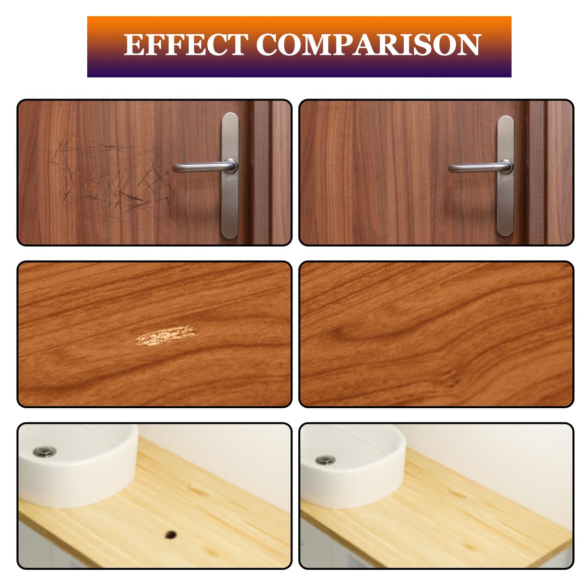 Wood Floor Repair Kit- Laminate Vinyl Hardwood Floor Repair Kit with Heat Pen Wax Filler Kit Cover Scratches, Stains, Cracks, Holes for Lvp Floor& Karidge