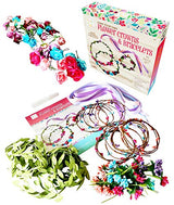 Hapinest Make Your Own Flower Crowns and Bracelets Craft Kit for Girls Gifts Ages 6 7 8 9 10 Years Old and Up Hapinest