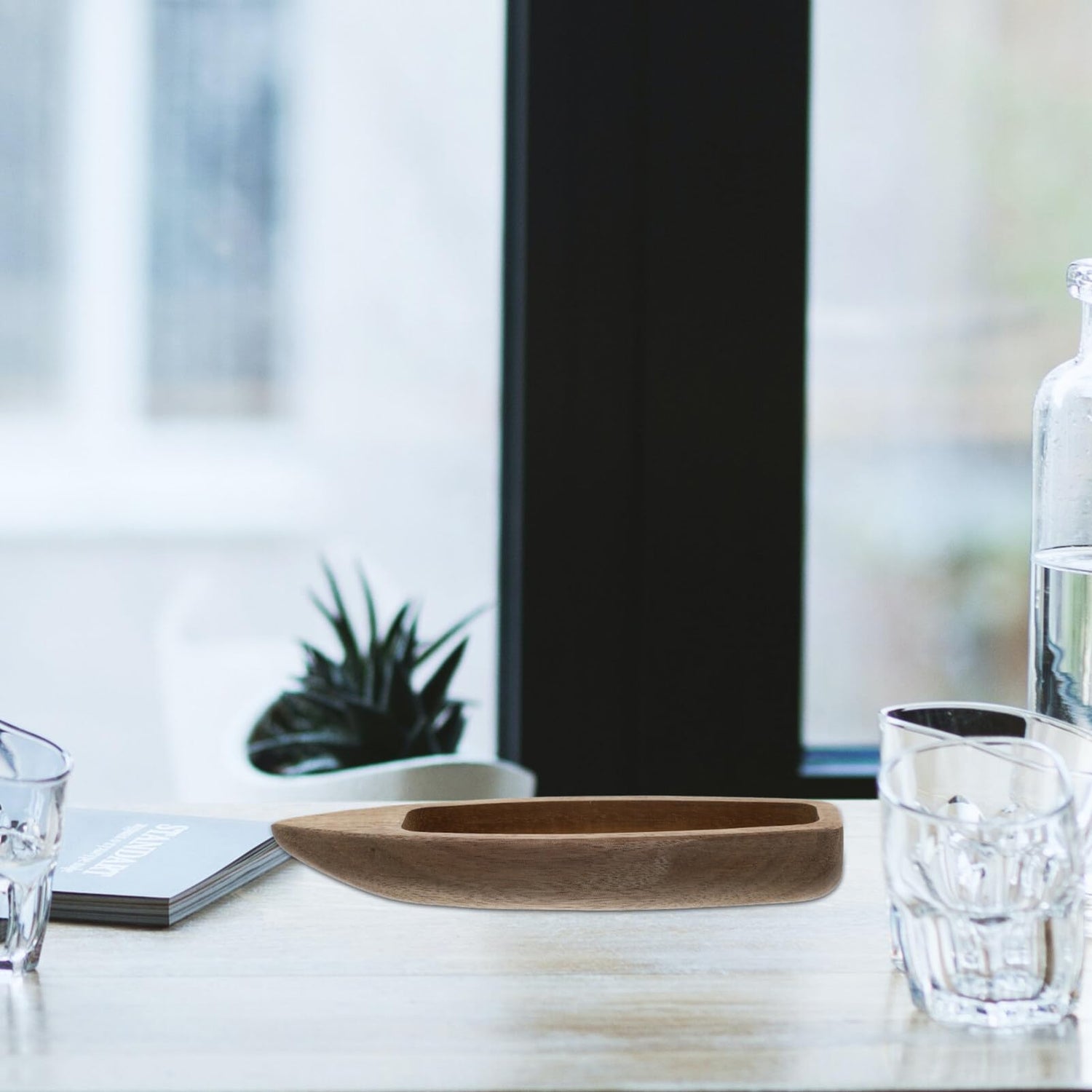 VOSAREA Office Decor Home Decor Unfinished Wooden Boat Model Wood Craft Boat Adornment Crafting Boat Model Desktop Boat Wood Boat Ornament Nautical VOSAREA