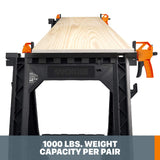 WORX WX065 Clamping Sawhorses with Bar Clamps WORX