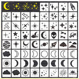Star Cloud Moon Stencils for Painting Space Paint Stencil for Wall Card Making Art Craft Reusable Stars Template for Kids Drawing on Canvas Fabric yhslmh