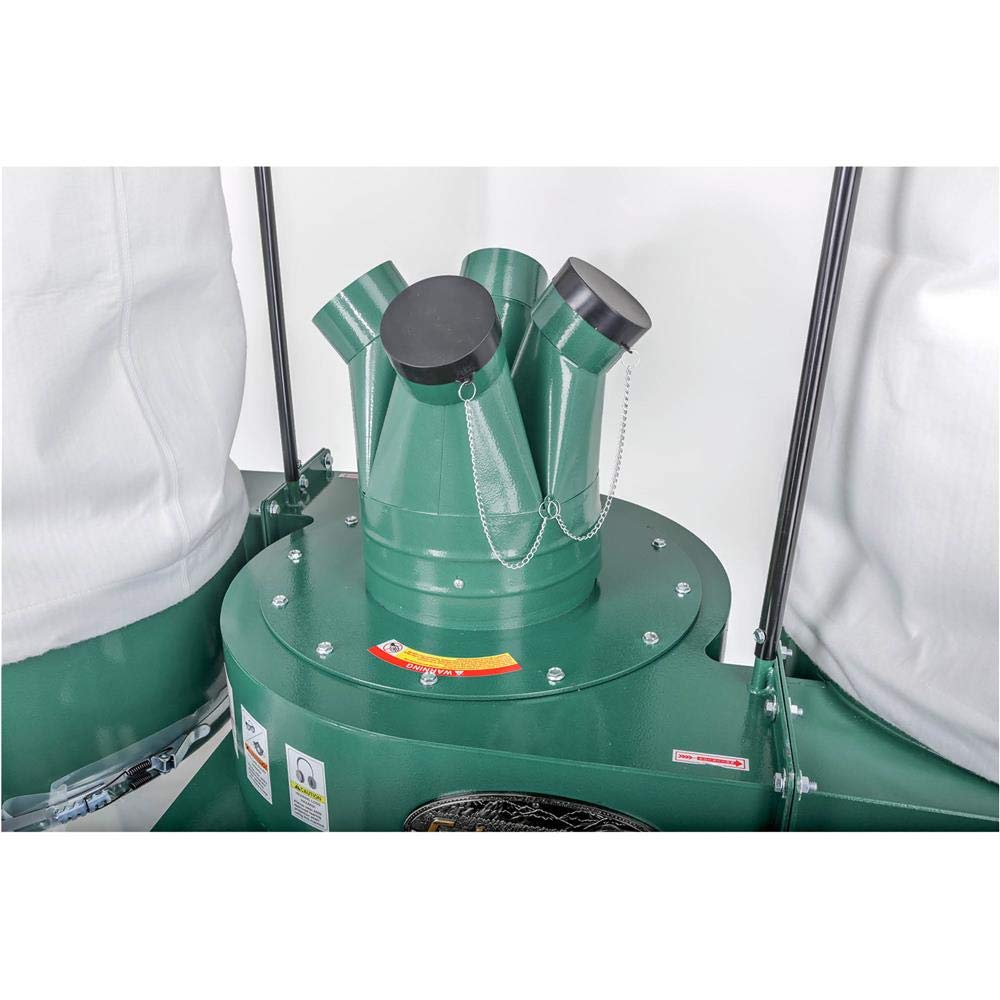 Grizzly G0672 Industrial Dust Collector, 5 HP - WoodArtSupply