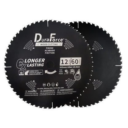 DuraForce 12-Inch 60-Tooth Professional Finish ATB Saw Blade with DuraGuard Anti-Stick for Miter and Table Saws (DF1200SP60) - WoodArtSupply