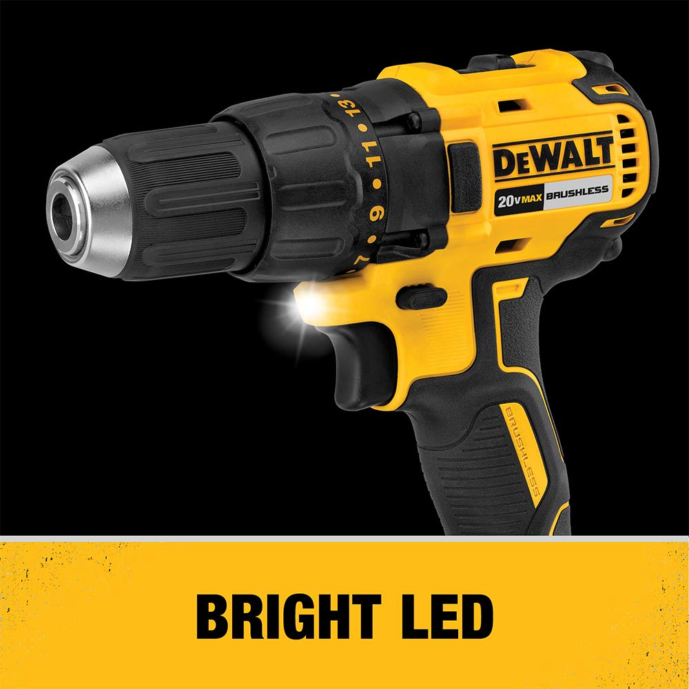DEWALT 20V MAX* Cordless Drill / Driver Kit, Compact, Brushless (DCD777C2) DEWALT