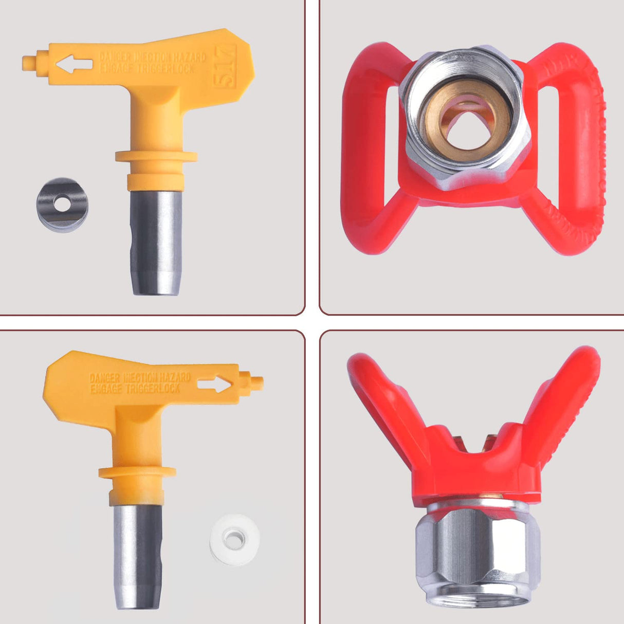 JWGJW Airless Paint Spray Gun & 517 Tip Suitable for All airless Paint Spraying Machines, Swivel Joint & High Pressure 3600 PSI (JW-122532) JWGJW