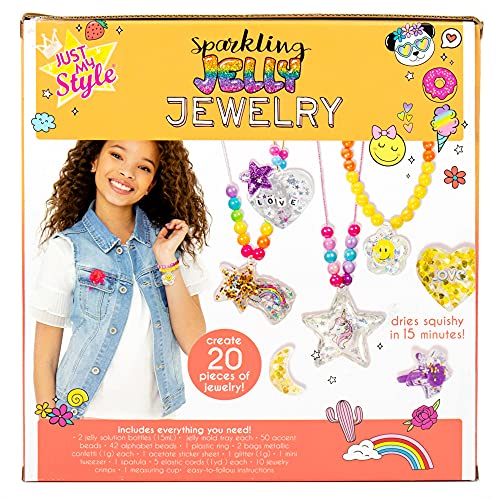 Just My Style Sparkling Jelly Jewelry, Make Your Own Squishy Jewelry, Create 25 Pieces of Jelly Jewelry, Fun Weekend or Sleepover Activity, Great Just My Style