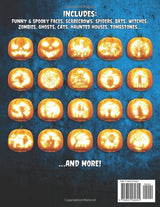 Pumpkin Carving Stencils for Advanced: 50 Funny & Spooky Halloween Templates for Carving Pumpkins, Decorating and Painting Crafts | Template Patterns WoodArtSupply