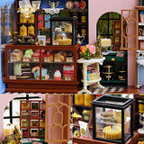 TuKIIE DIY Miniature Dollhouse Furniture Kit, 1:24 Scale Creative Room Wooden Doll House Accessories Plus Dust Proof & Music Movement for Kids Teens TuKIIE