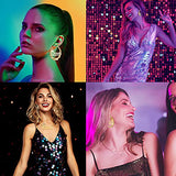 HAIAISO 80s/90s Hip Hop Queen Costume Kit for Women Sunglasses Bamboo Hoop Earrings Chunky Queen Pendant Cuban Chain Necklace Bracelet Rapper DJ HAIAISO