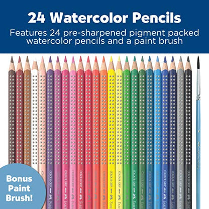 Faber-Castell - GRIP Watercolor EcoPencils - Premium Art Supplies For Kids (24 Count)