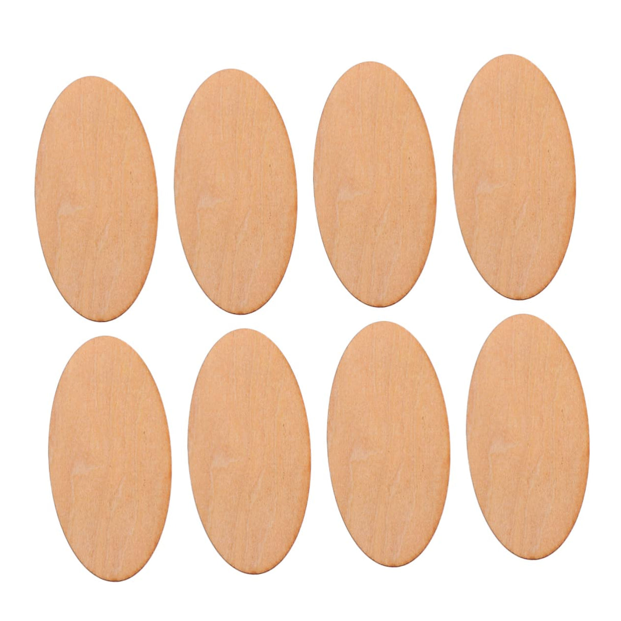 20pcs Pieces Oval Wood Trim Oval Wood Embellishments DIY Christmas Wooden Ornaments Craft Supplies Wooden Oval Wood Cutouts to Paint Cutouts SEWOART