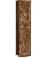 WEENFON Tall Bathroom Cabinet with 6 Shelves, Narrow Cabinet with 2 Doors & 1 Drawer, Freestanding Storage Cabinet, for Bathroom, Living Room, WEENFON