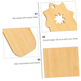 FUNOMOCYA 4pcs Bamboo Bookmark Wooden Bookmark Student Unfinished Wood Bookmarks Fruitmark Acrylic Bookmark Blanks Bag Hanging Pendant Crafts for FUNOMOCYA