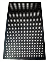 New Star Foodservice 533517 Commercial Grade Grease Resistant Anti-Fatigue Rubber Floor Mat, 36" x 60", Black New Star Foodservice