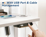 AODK L Shaped Electric Standing Desk, 59" x 48" Stand Up Corner Desk, Home Office Sit Stand Desk with White Top and White Frame, L-Shaped Standing AODK