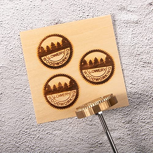 Custom Durable Brass Branding Iron by STAMTECH for Wood, Leather, and Crafts - WoodArtSupply