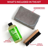 Angelus Easy Cleaner Kit - Sneaker Cleaning Kit | Premium Shoe Cleaner, Brush, and Microfiber Towel | Safe on all Fabrics - Made in USA - 8.6oz Angelus