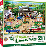 Baby Fanatics MasterPieces 550 Piece Jigsaw Puzzle for Adults, Family, Or Kids - Greetings from The National Parks - 18"x24" Masterpieces