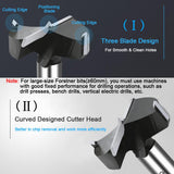 NICAVKIT 3-1/8 Inch Carbide Forstner Drill Bit, Carbide Tipped Forstner Bit for Hard Wood, Wood Drilling Bit Woodworking Hinge Cutter Tool Kits for NICAVKIT