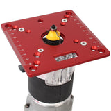 KETIPED Aluminium Router Table Insert Plate,Mini Square Woodworking Benches Router Flip Plate,Multifunctional Trimming Engraving Table,055Red KETIPED