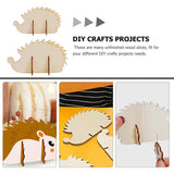 Abaodam Unfinished Wood Hedgehog Cutouts DIY Blank Woodland Forest Animal Wood Slices for Christmas Party Favor Supplies Gifts Abaodam
