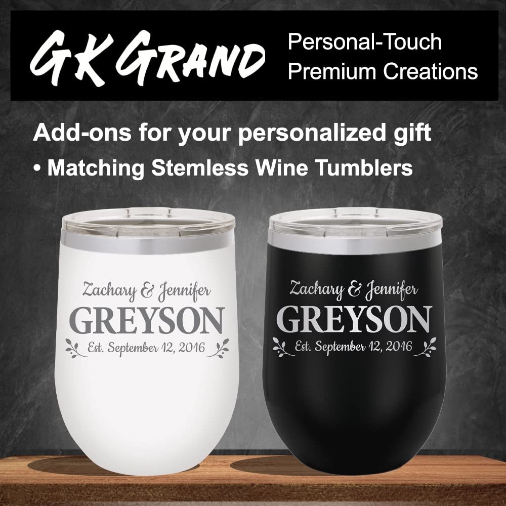 Personalized Walnut Live Edge Wood Sign Display Gift - Rustic Engraved Family Last Name Wedding Anniversary Housewarming Welcome Cabin House Door GK Grand Personal-Touch Premium Creations