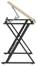 SD STUDIO DESIGNS Axiom II Drawing 42" Wide Adjustable Top Drafting Table, Graphite Black/Ashwood SD STUDIO DESIGNS