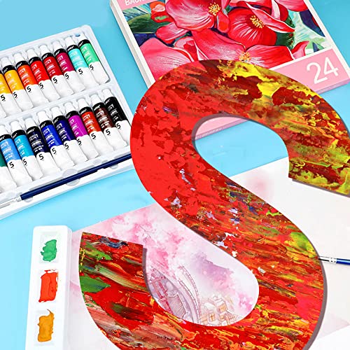 12 Inch Wooden Letter S, 1/4 Inch Thick Large Unfinished Wood Letter for DIY Crafts Home Wall Decor TDOCK